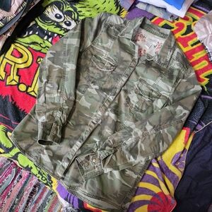 Forever 21 Green Camouflage Field Jacket